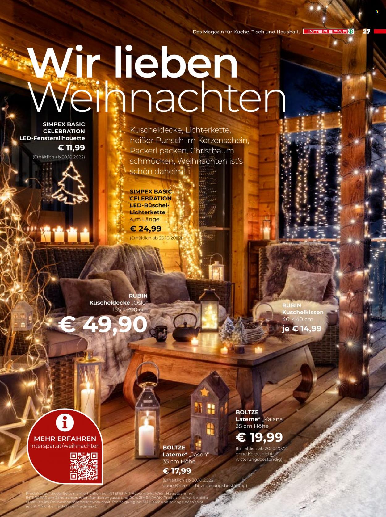 Angebote INTERSPAR - 3.10.2022 - 31.12.2022. Seite 27