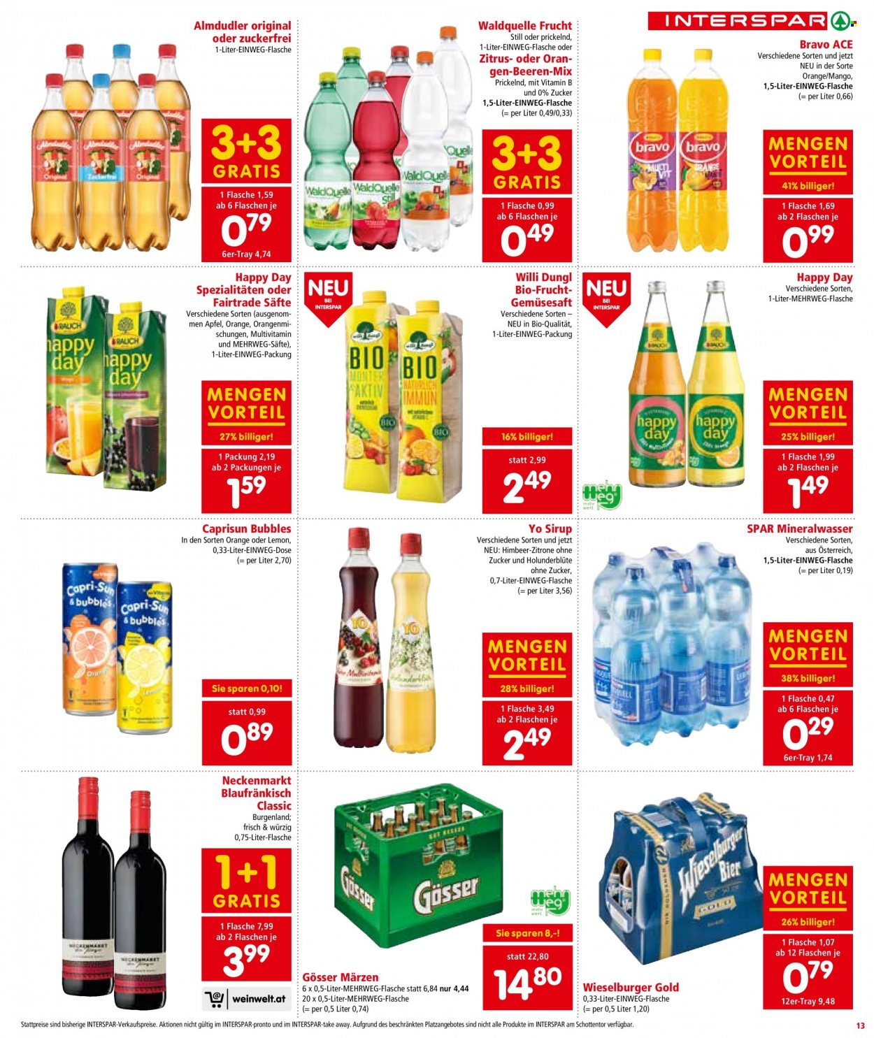 Angebote INTERSPAR - 6.10.2022 - 19.10.2022. Seite 13