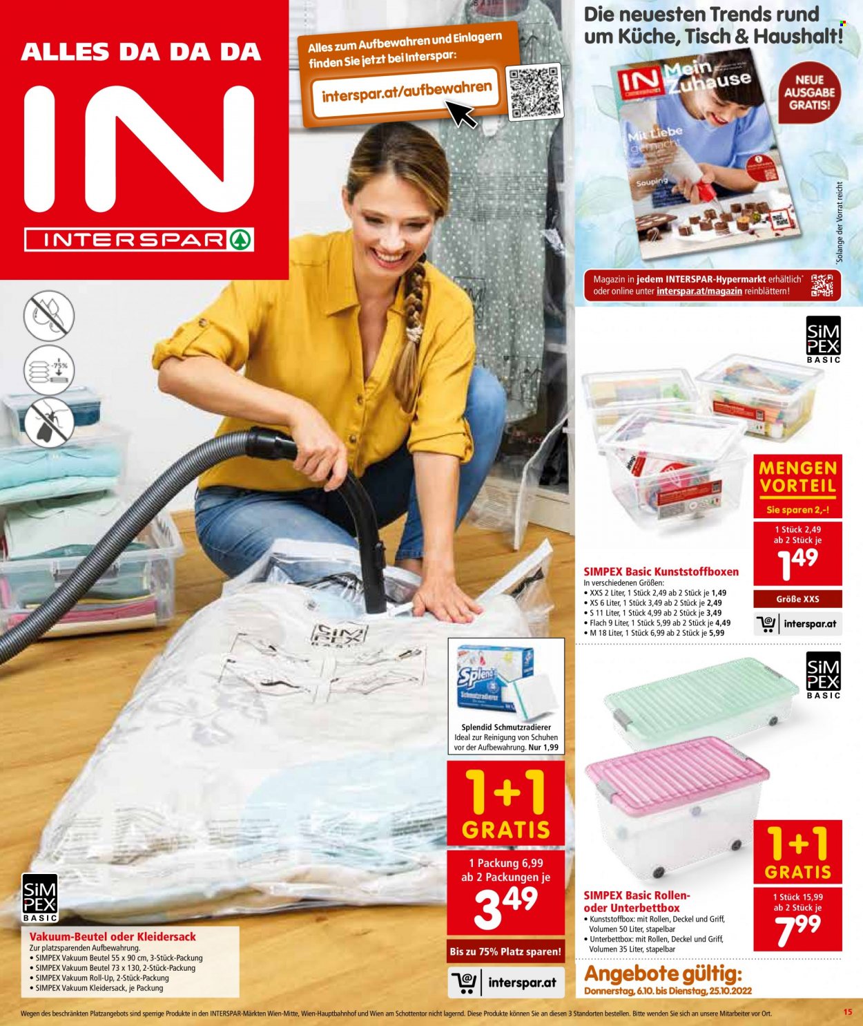 Angebote INTERSPAR - 6.10.2022 - 19.10.2022. Seite 15