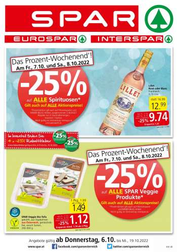 Angebote SPAR - 6.10.2022 - 19.10.2022.
