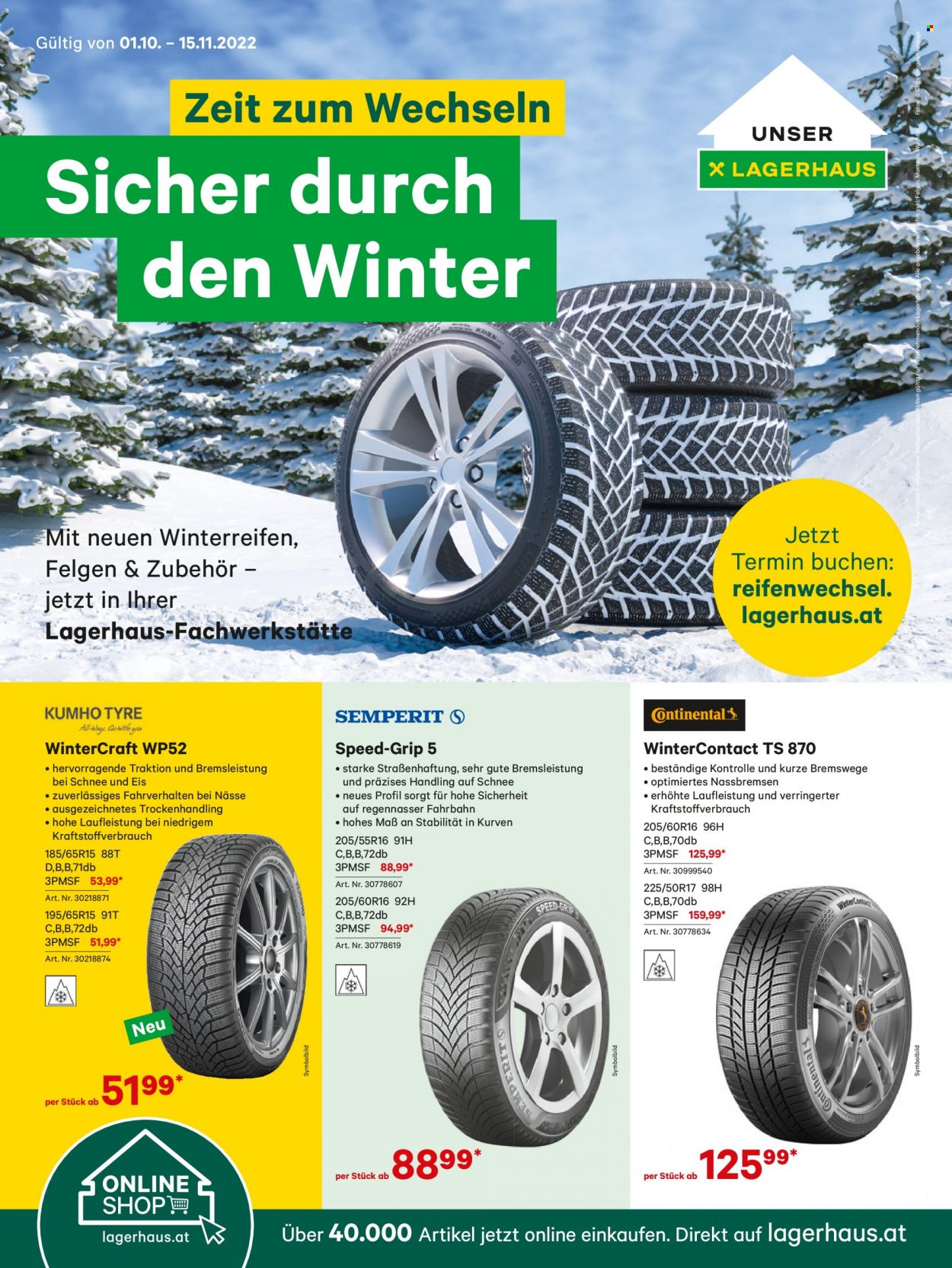 Angebote Lagerhaus - 1.10.2022 - 15.11.2022. Seite 1