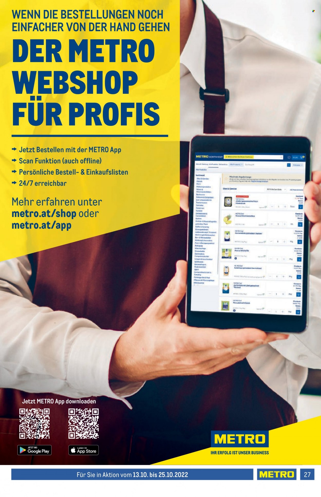 Angebote Metro - 13.10.2022 - 25.10.2022. Seite 27