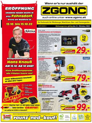 Angebote Zgonc - 1.10.2022 - 31.10.2022.