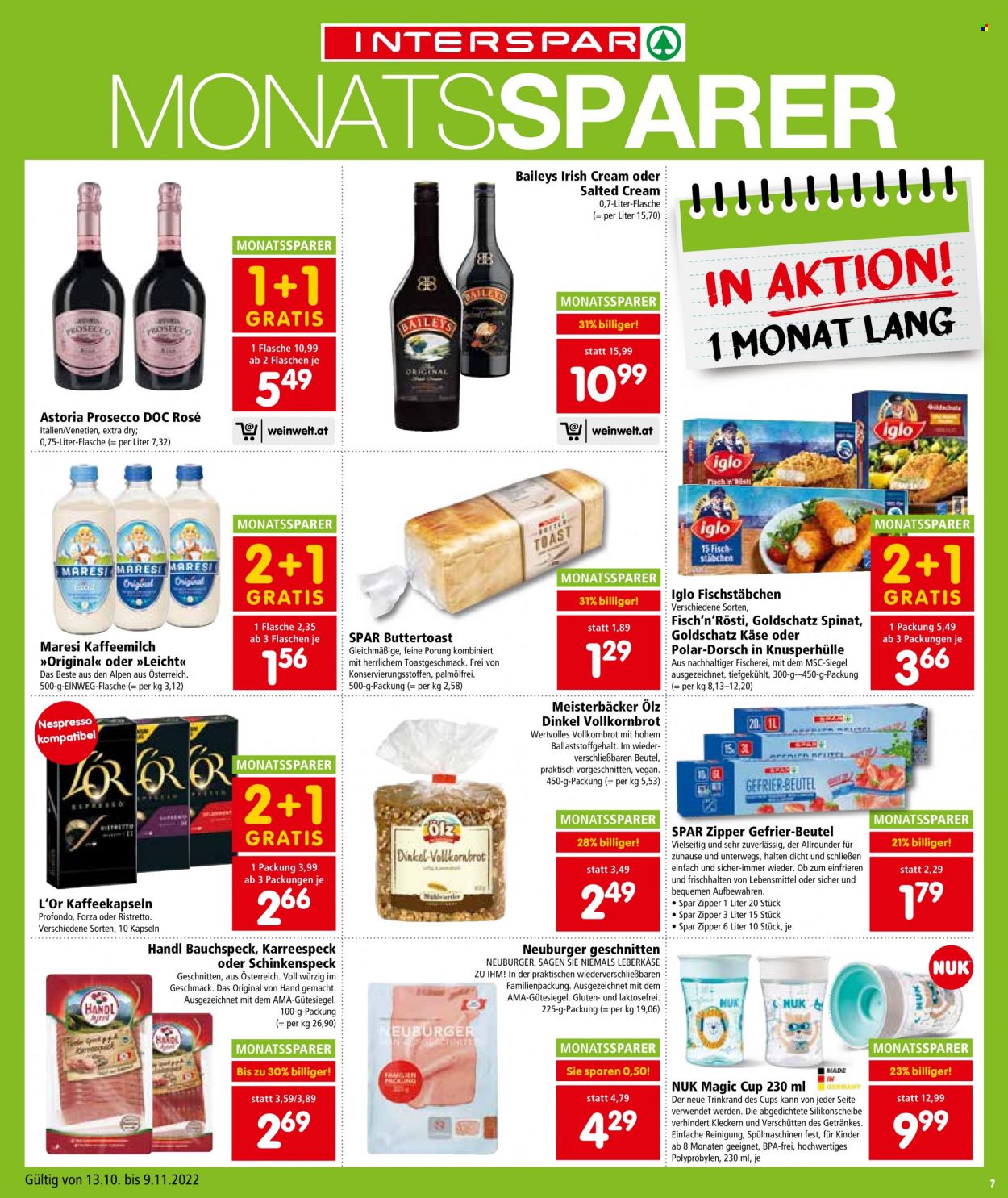 Angebote INTERSPAR - 13.10.2022 - 19.10.2022. Seite 7