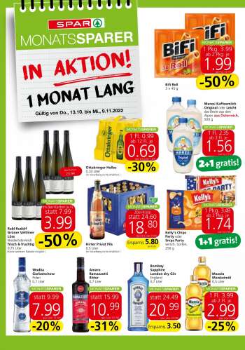 Angebote SPAR - 13.10.2022 - 9.11.2022.