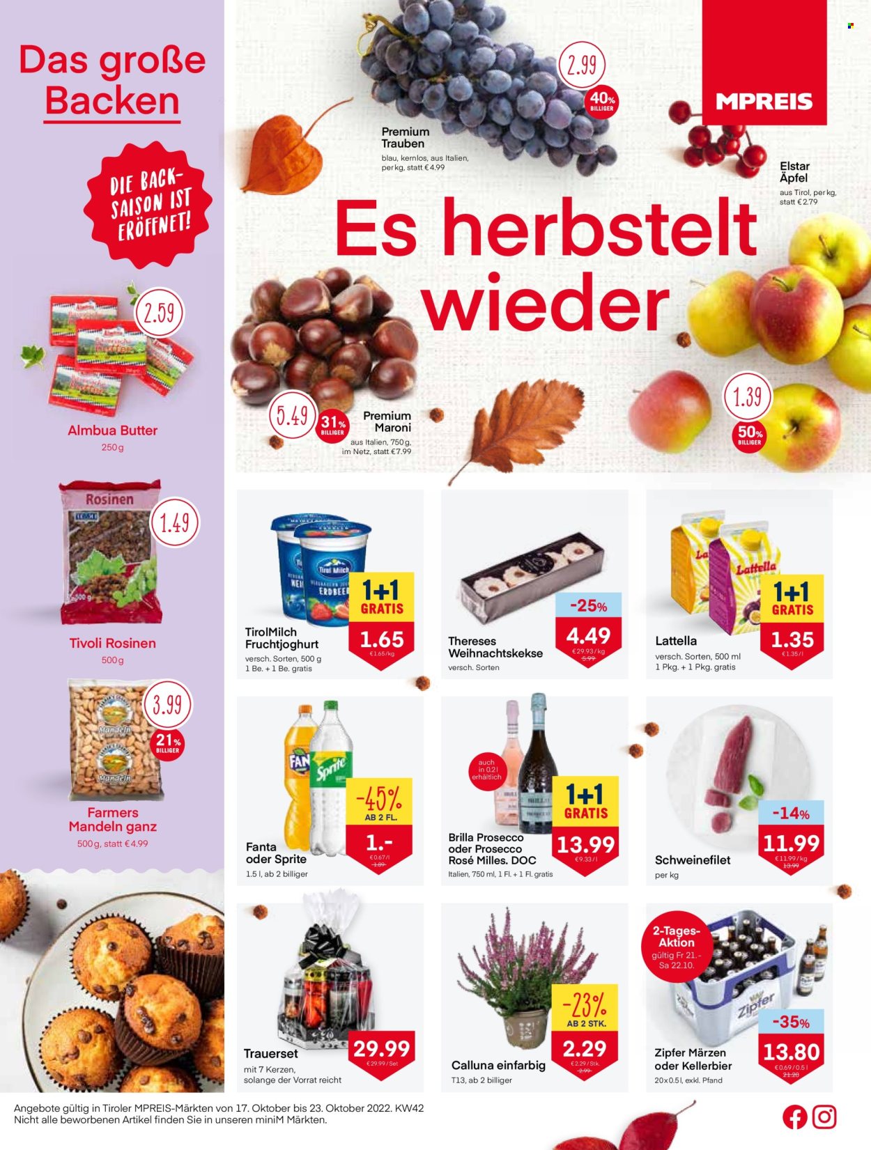 Angebote MPREIS - 17.10.2022 - 23.10.2022. Seite 1