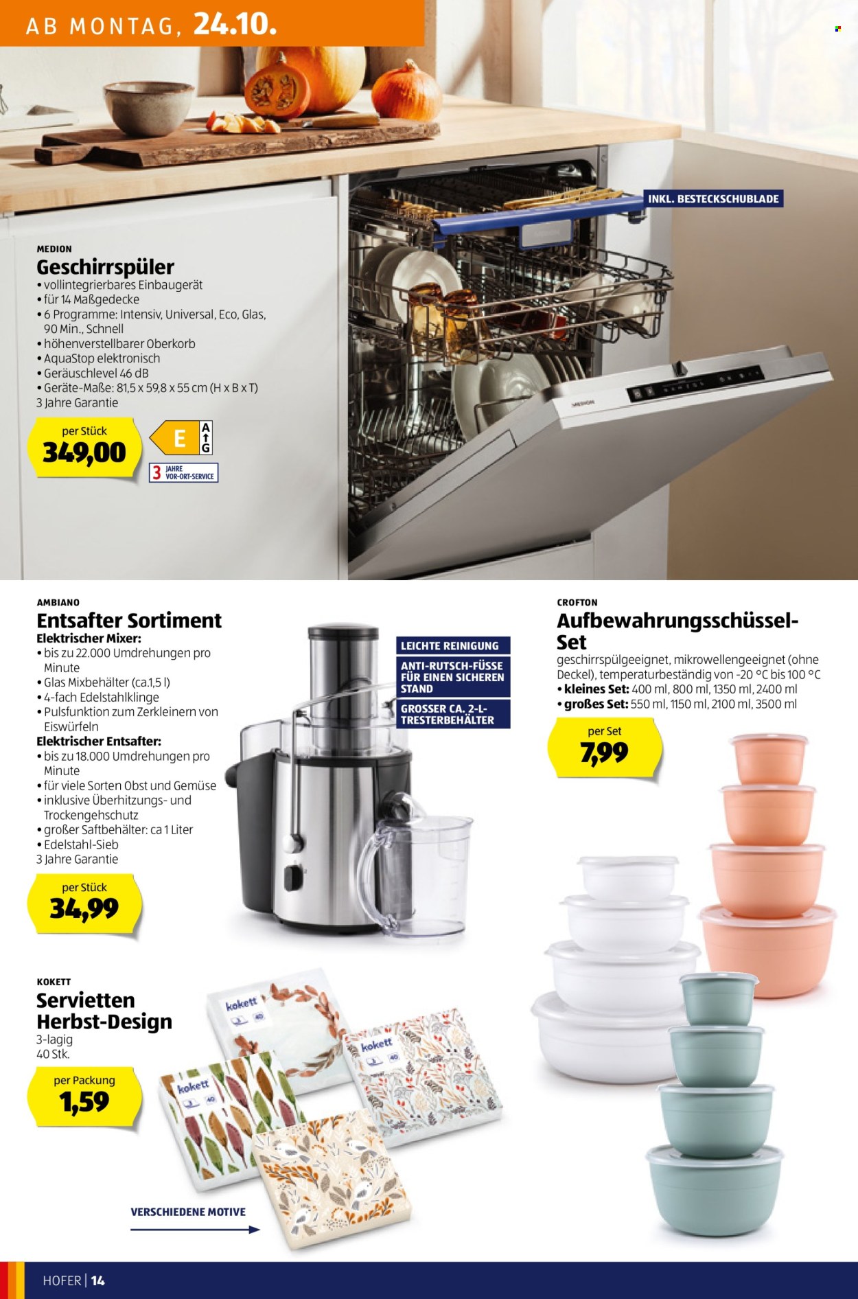 Angebote Hofer - 21.10.2022 - 27.10.2022. Seite 14