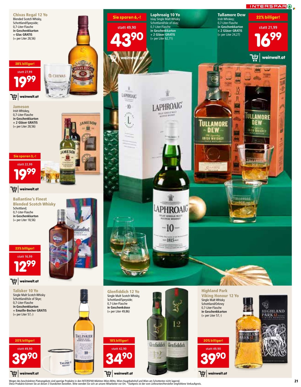 Angebote INTERSPAR - 20.10.2022 - 24.12.2022. Seite 21