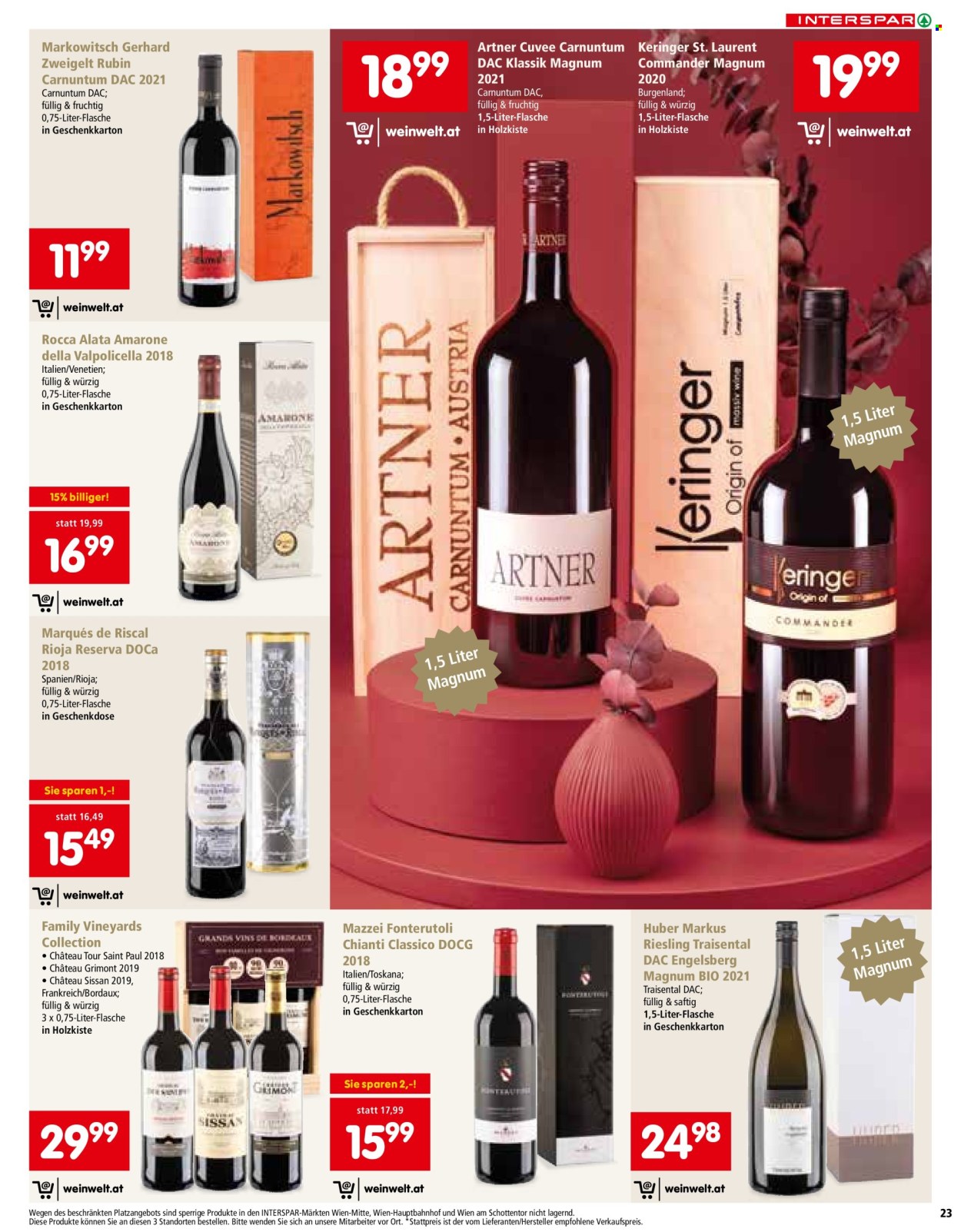 Angebote INTERSPAR - 20.10.2022 - 24.12.2022. Seite 23