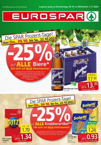 Angebote EUROSPAR - 20.10.2022 - 2.11.2022.