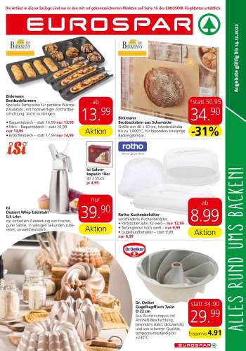 Angebote EUROSPAR - 20.10.2022 - 14.12.2022.