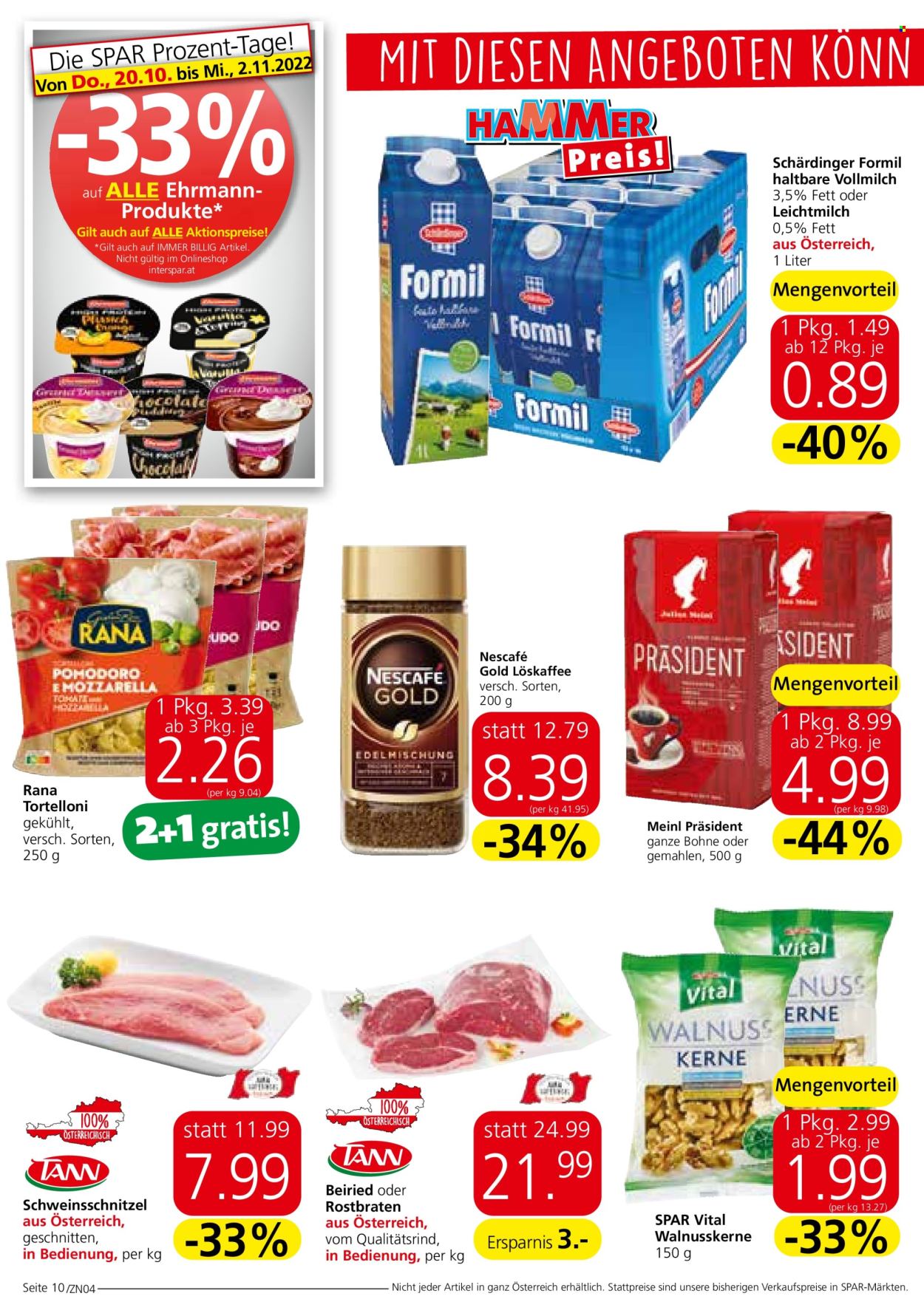Angebote INTERSPAR - 20.10.2022 - 2.11.2022. Seite 10