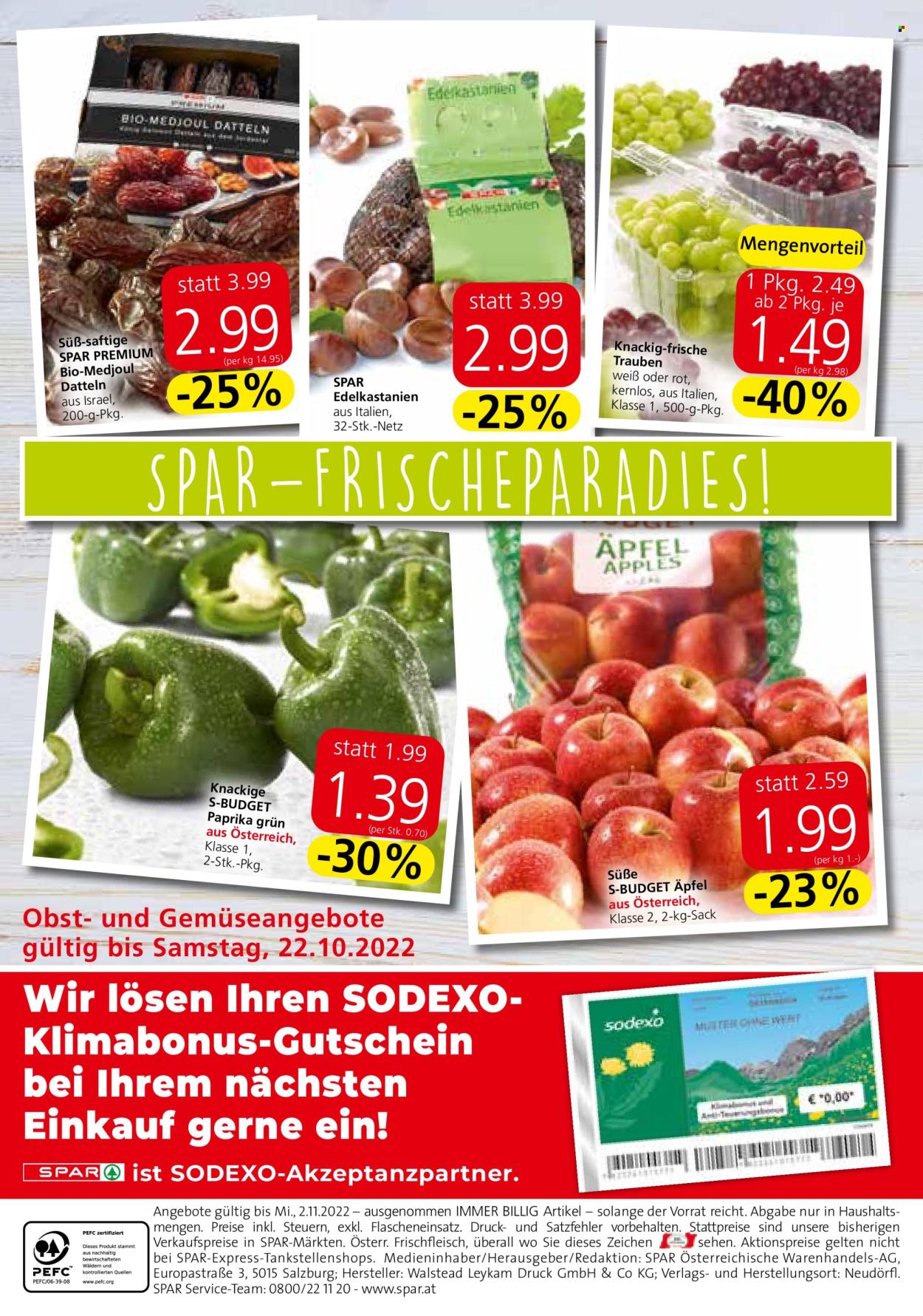 Angebote INTERSPAR - 20.10.2022 - 2.11.2022. Seite 20