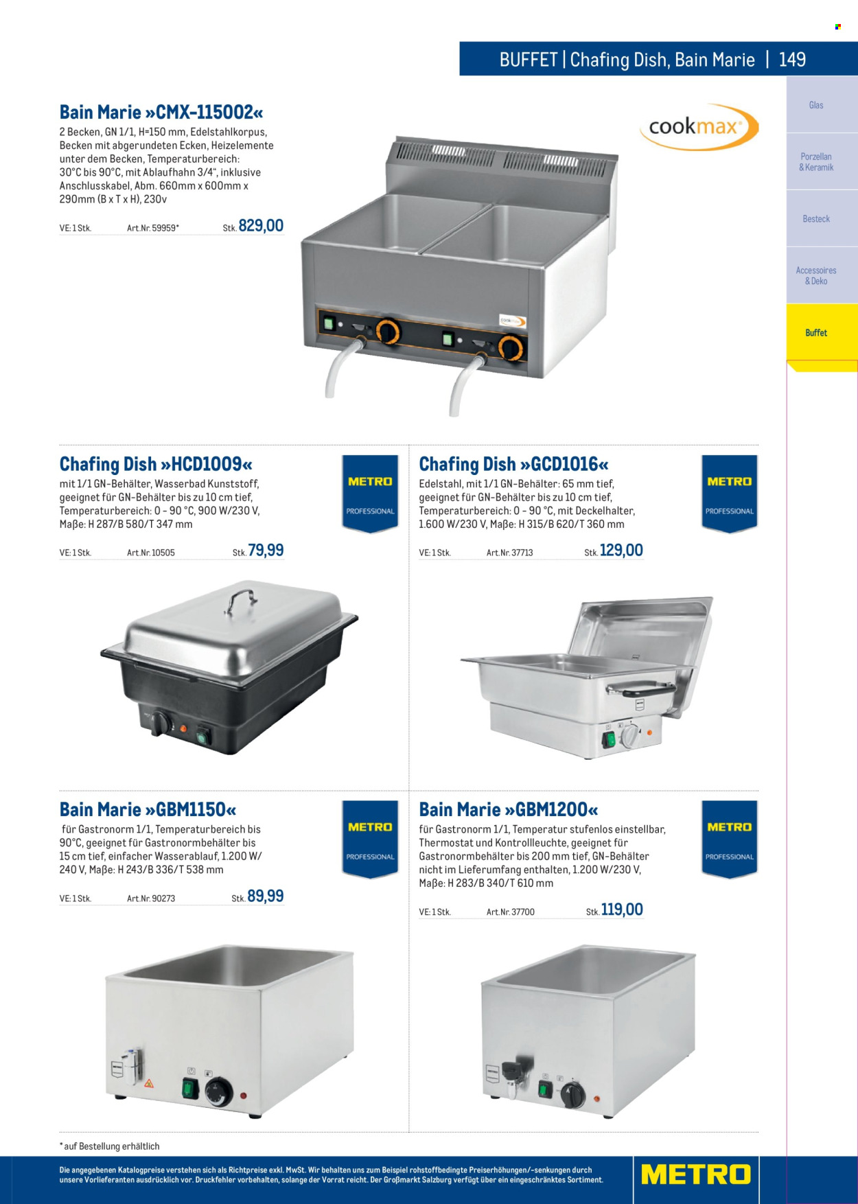 Angebote Metro. Seite 149