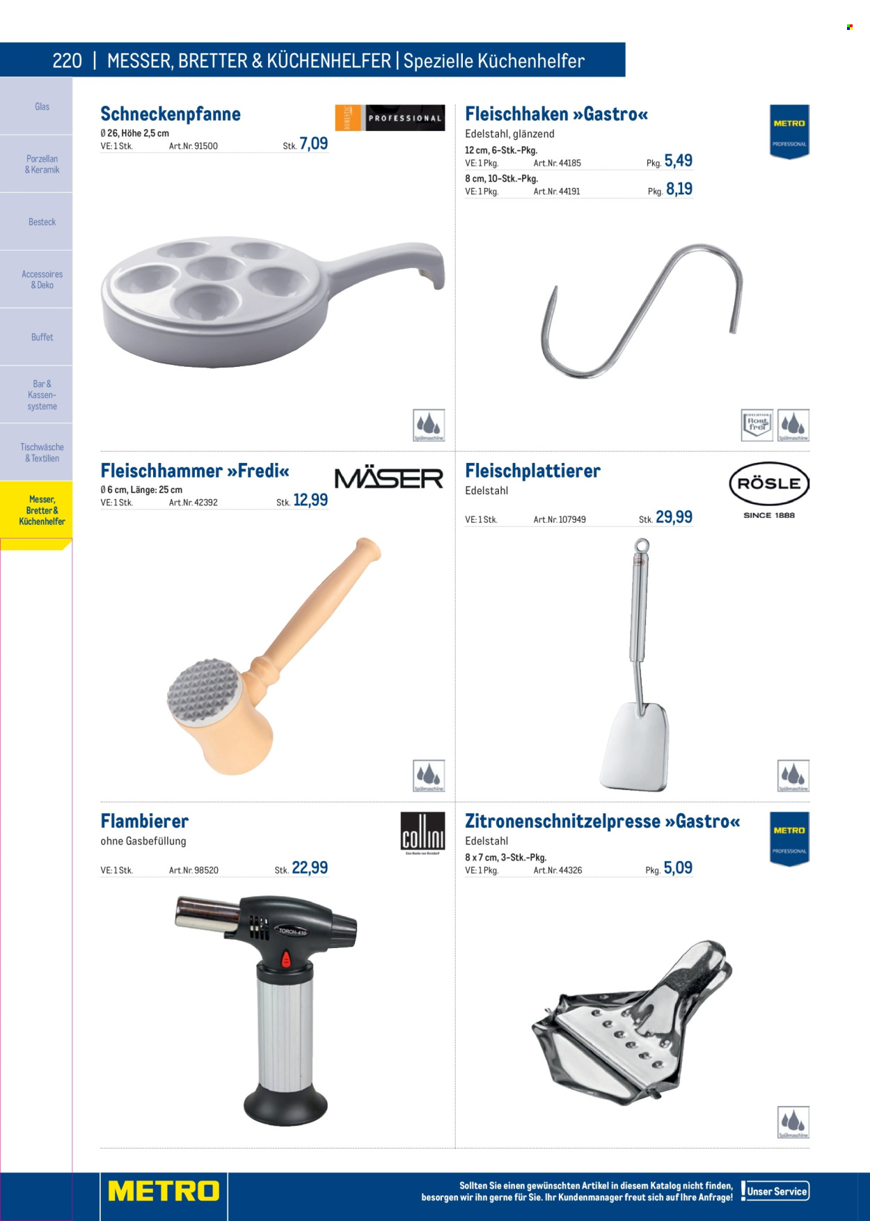 Angebote Metro. Seite 220
