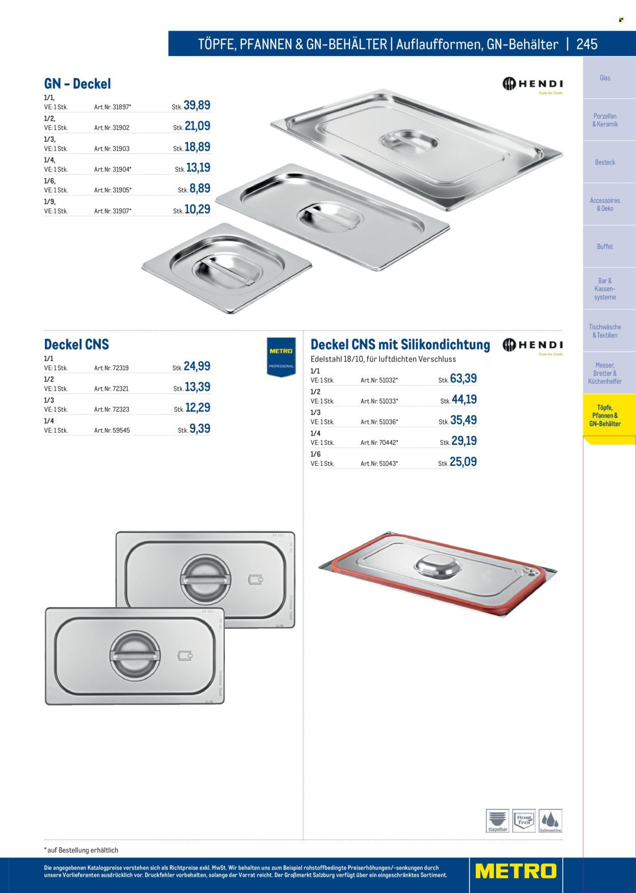Angebote Metro. Seite 245