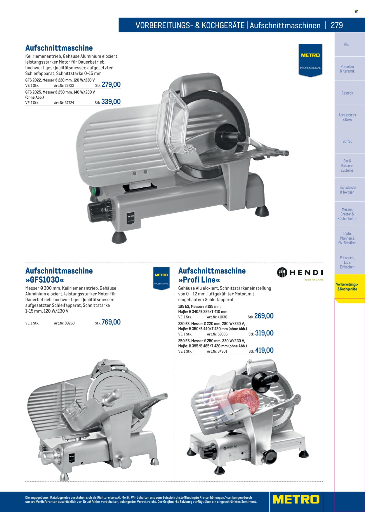 Angebote Metro. Seite 279
