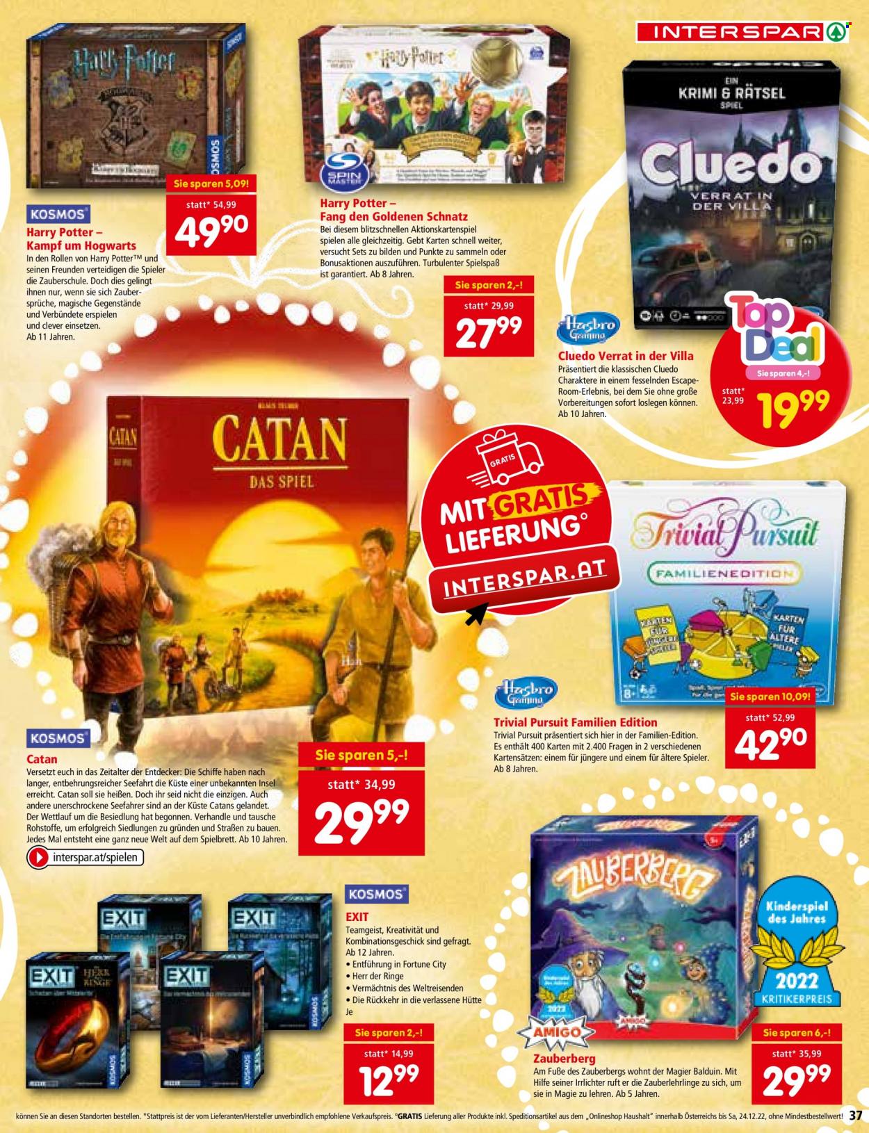 Angebote INTERSPAR - 3.11.2022 - 24.12.2022. Seite 37