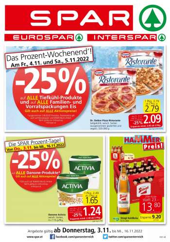 Angebote SPAR - 3.11.2022 - 16.11.2022.