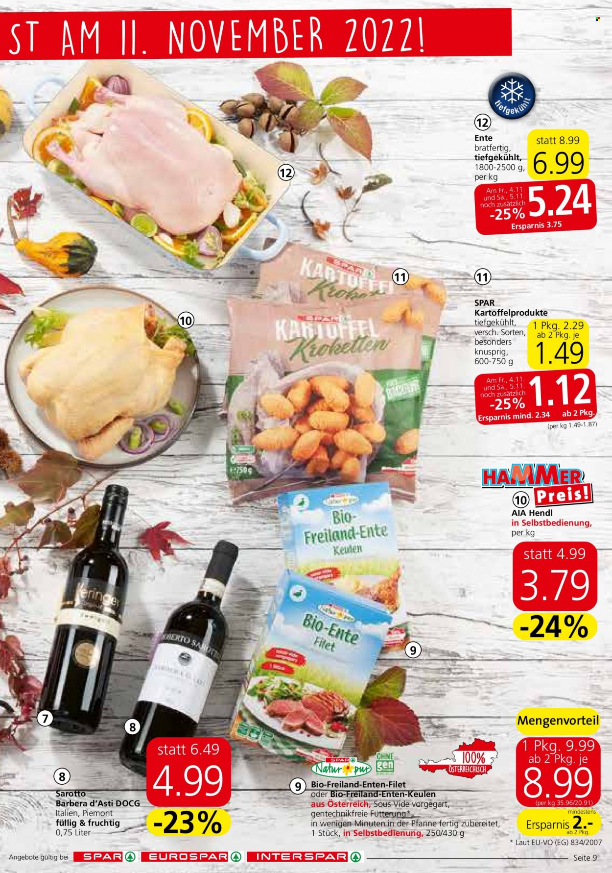 Angebote EUROSPAR - 3.11.2022 - 16.11.2022. Seite 9