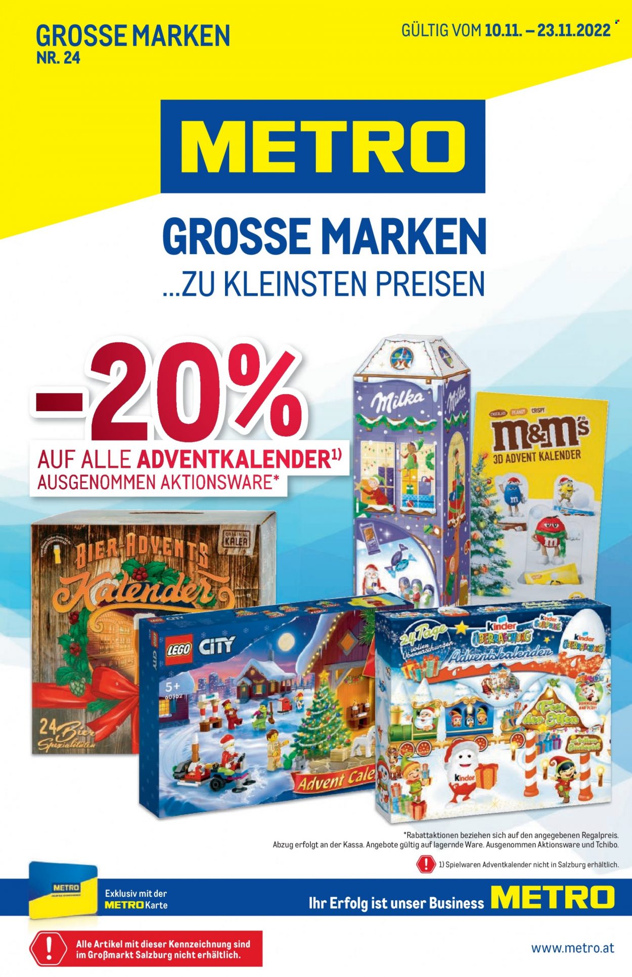 Angebote Metro - 10.11.2022 - 23.11.2022. Seite 1