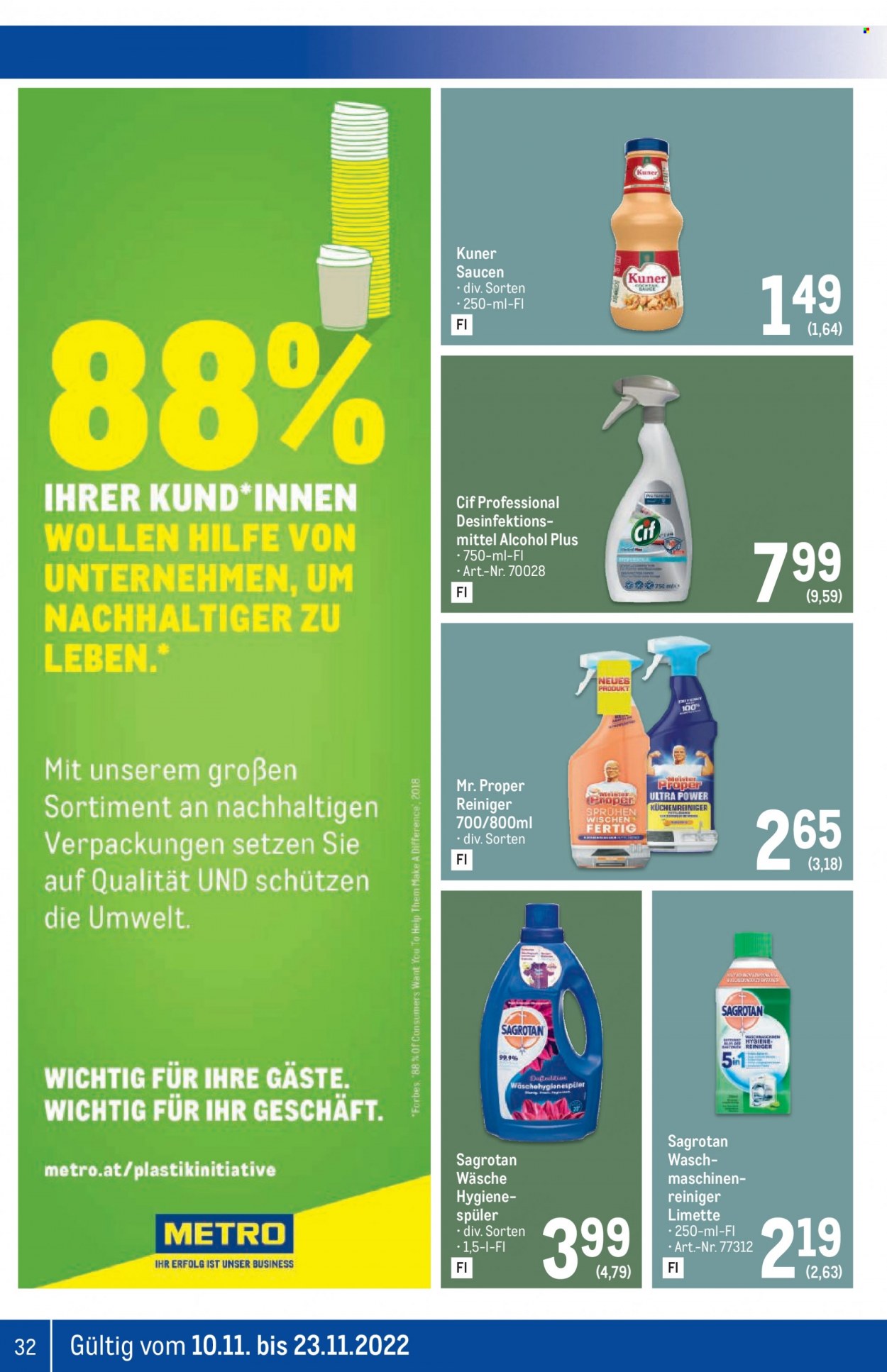 Angebote Metro - 10.11.2022 - 23.11.2022. Seite 32
