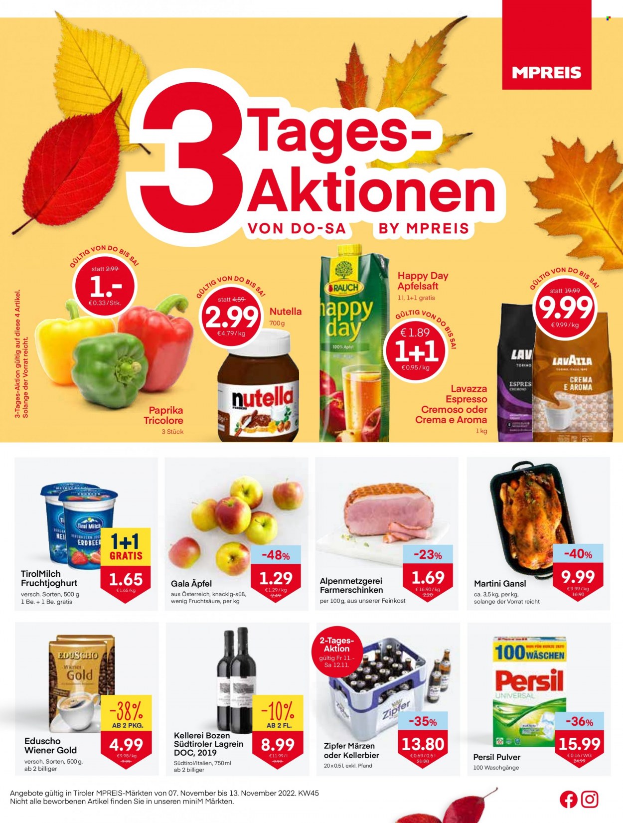 Angebote MPREIS - 7.11.2022 - 13.11.2022. Seite 1