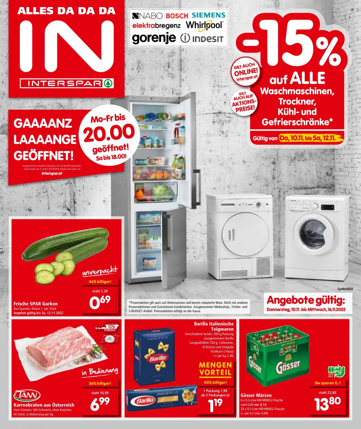 Angebote INTERSPAR - 10.11.2022 - 16.11.2022. Seite 1