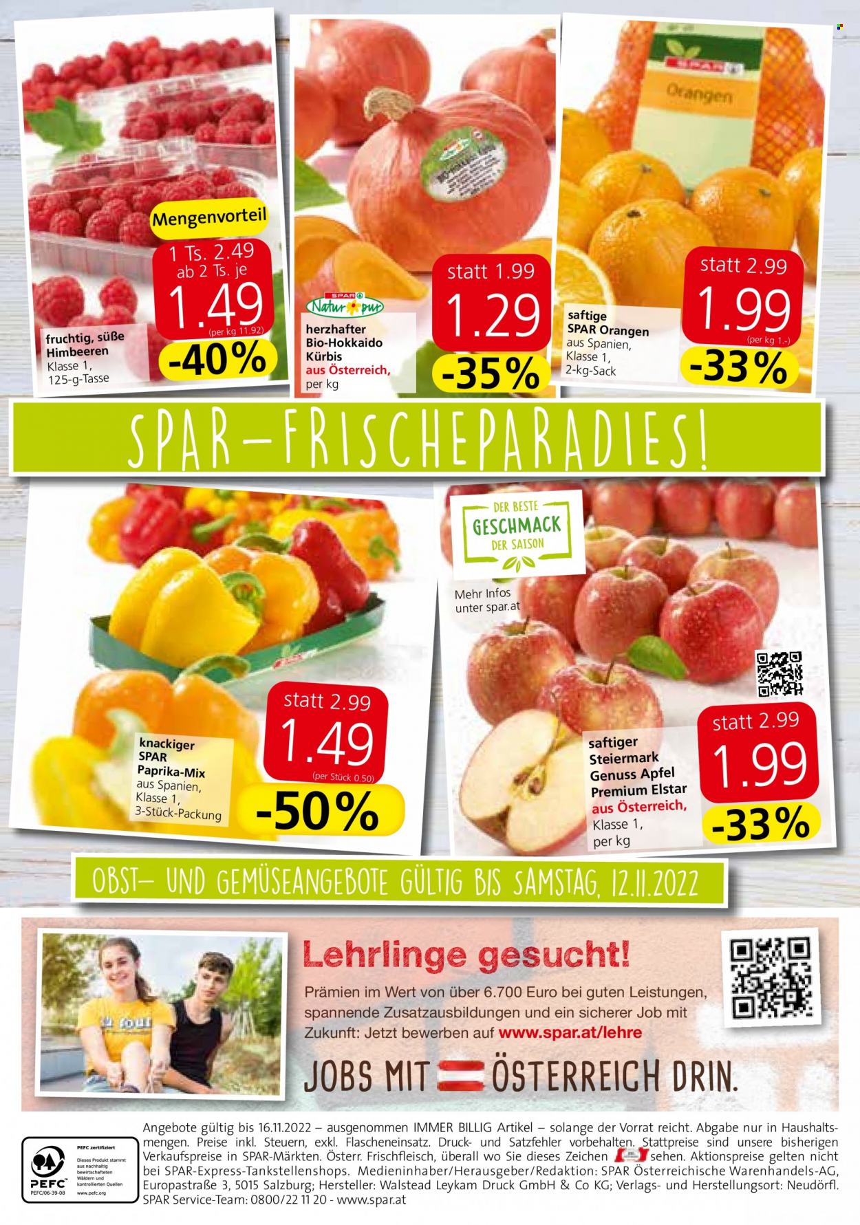 Angebote EUROSPAR - 10.11.2022 - 16.11.2022. Seite 16