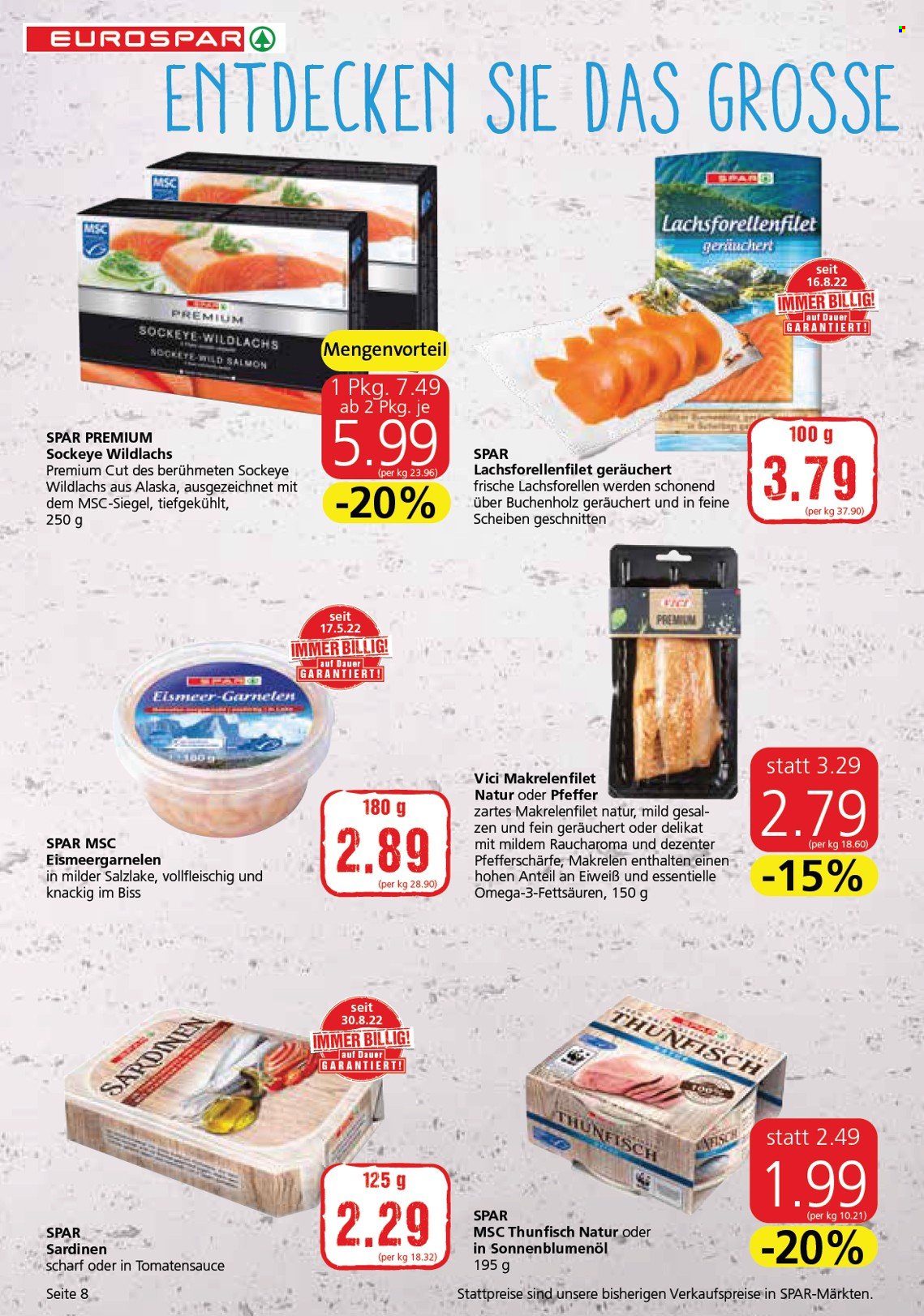 Angebote EUROSPAR - 17.11.2022 - 30.11.2022. Seite 8
