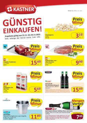 Angebote KASTNER - 21.11.2022 - 26.11.2022.