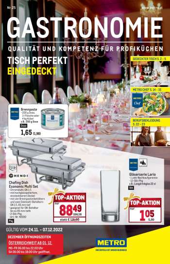 Angebote Metro - 24.11.2022 - 7.12.2022.