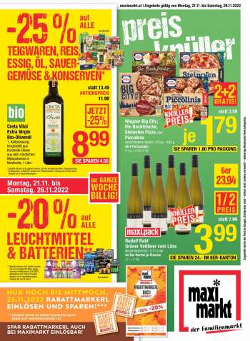 Angebote Maximarkt - 21.11.2022 - 26.11.2022.
