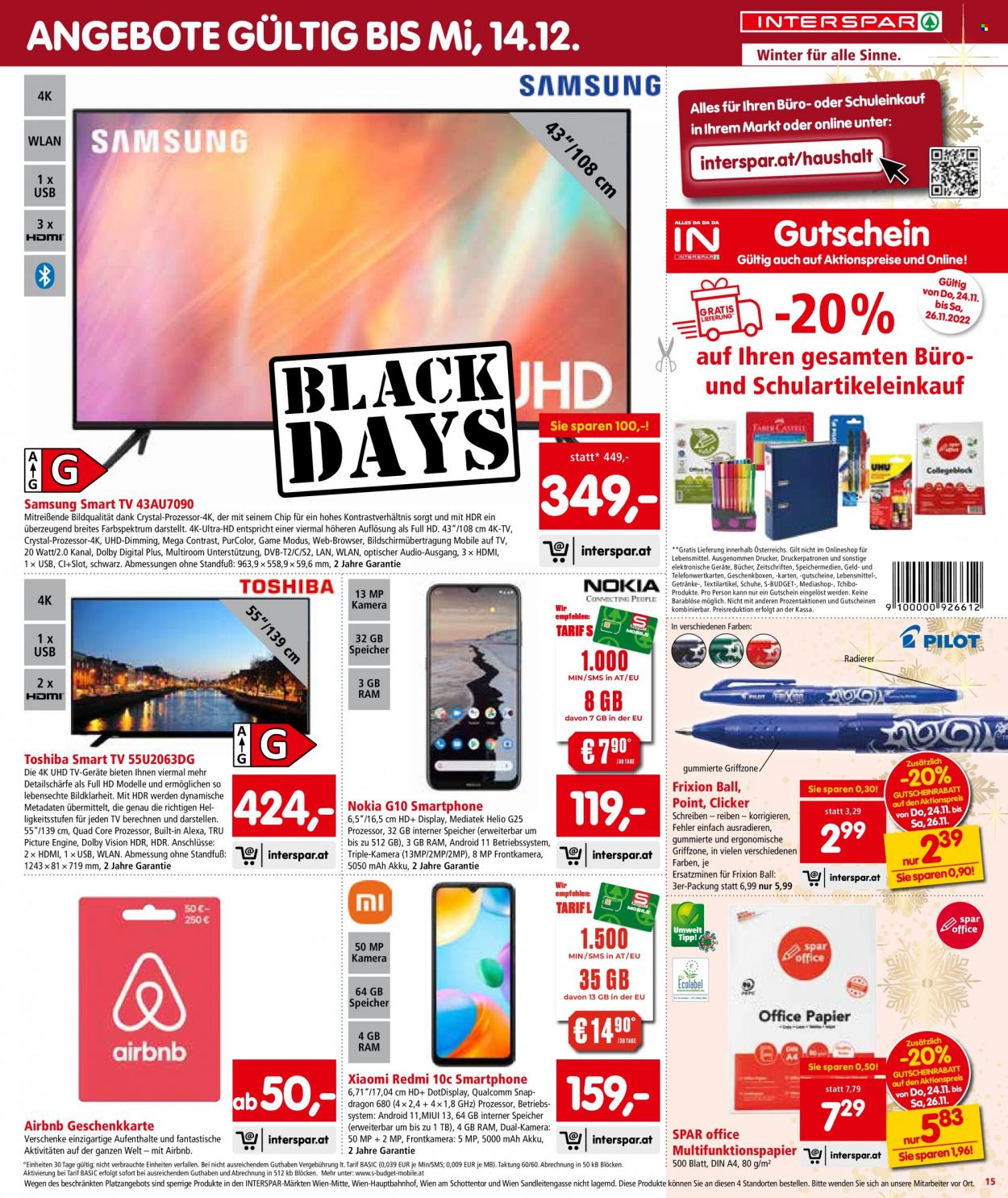 Angebote INTERSPAR - 24.11.2022 - 30.11.2022. Seite 15