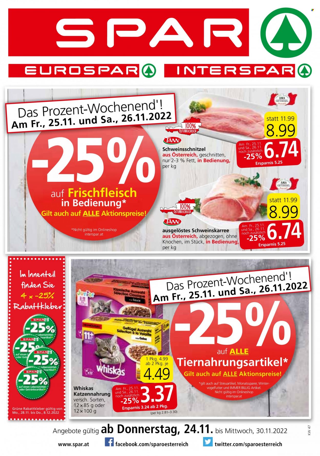 Angebote INTERSPAR - 24.11.2022 - 30.11.2022. Seite 1