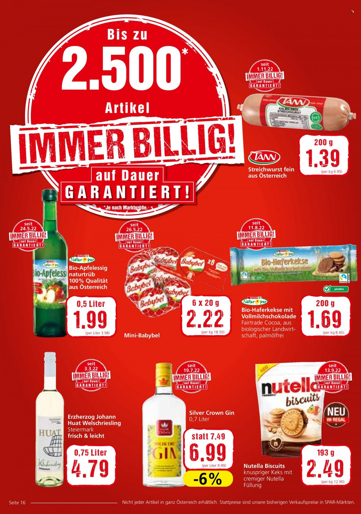 Angebote INTERSPAR - 24.11.2022 - 30.11.2022. Seite 16