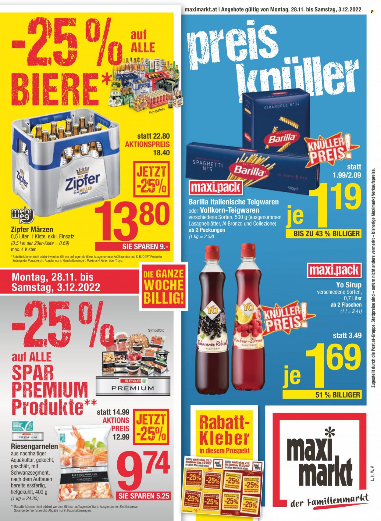 Angebote Maximarkt - 28.11.2022 - 3.12.2022. Seite 1