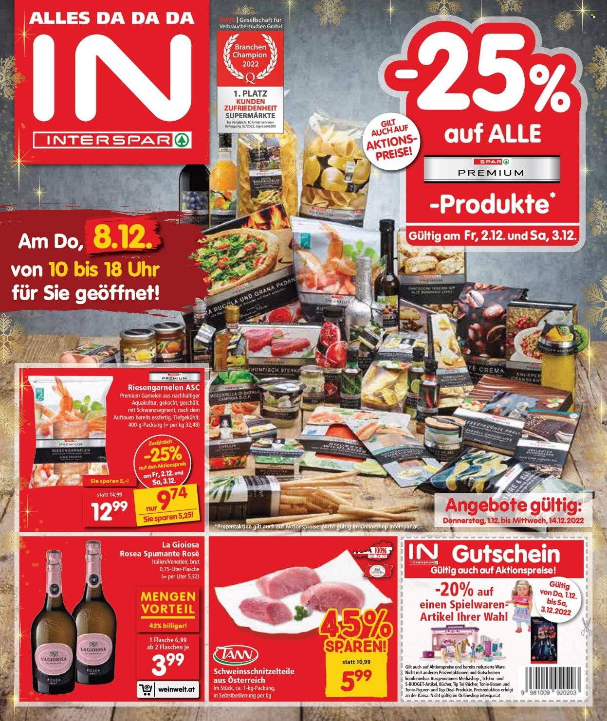 Angebote INTERSPAR - 1.12.2022 - 14.12.2022. Seite 1