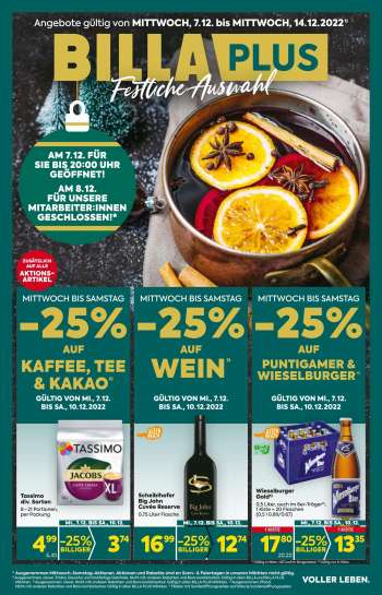 Angebote Billa Plus - 7.12.2022 - 14.12.2022.