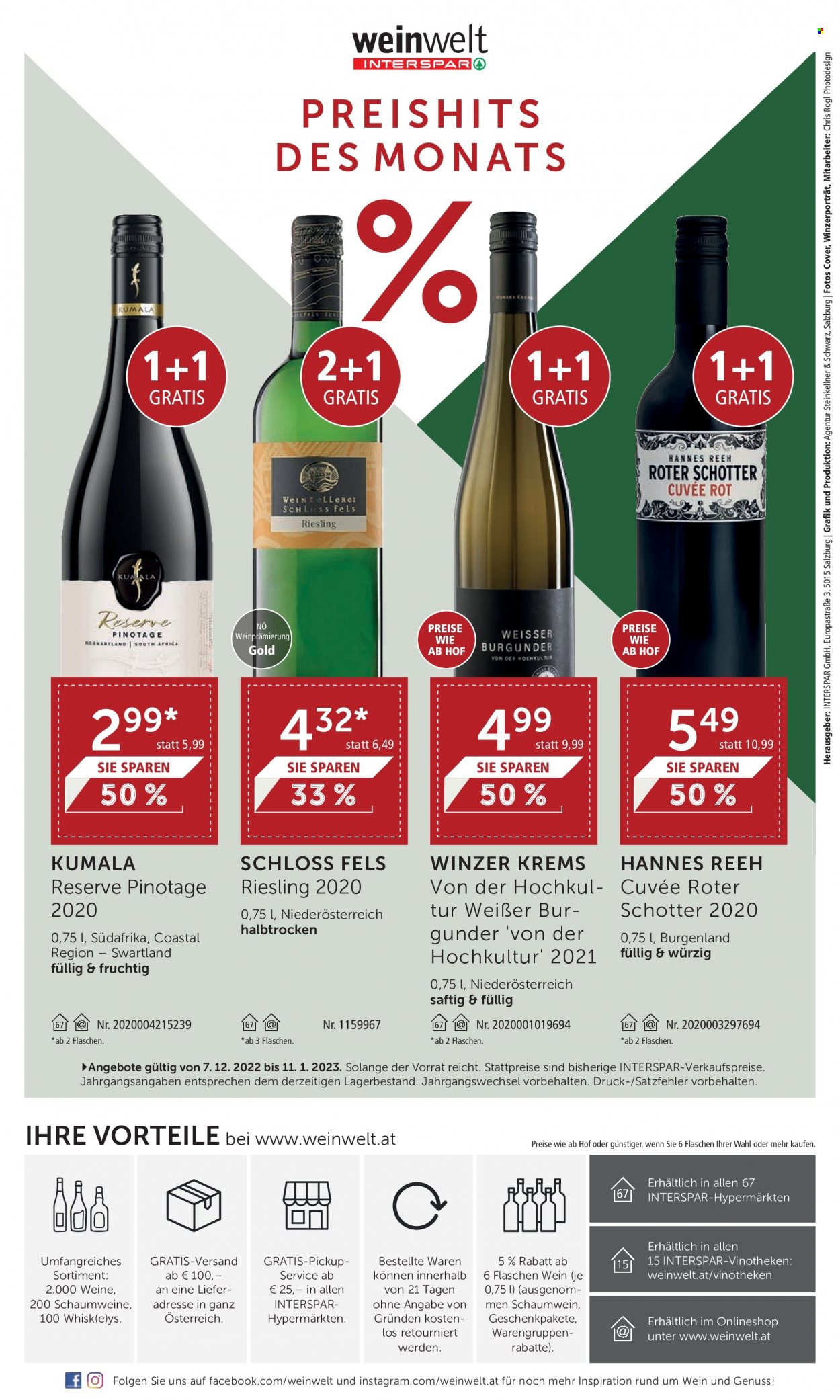 Angebote INTERSPAR - 7.12.2022 - 11.1.2023. Seite 32
