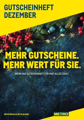 Angebote Metro - 1.12.2022 - 31.12.2022.