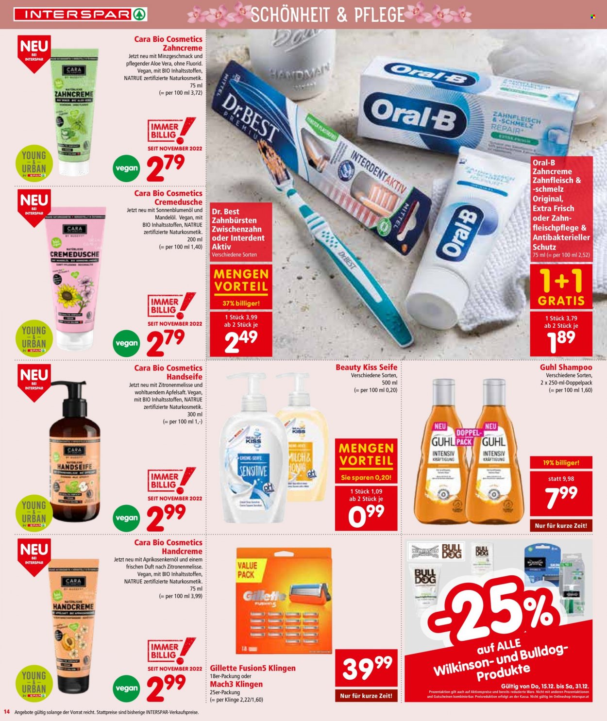 Angebote INTERSPAR - 15.12.2022 - 31.12.2022. Seite 14