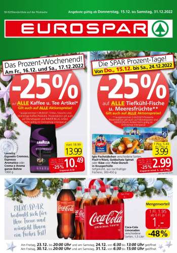 Angebote EUROSPAR - 15.12.2022 - 31.12.2022.