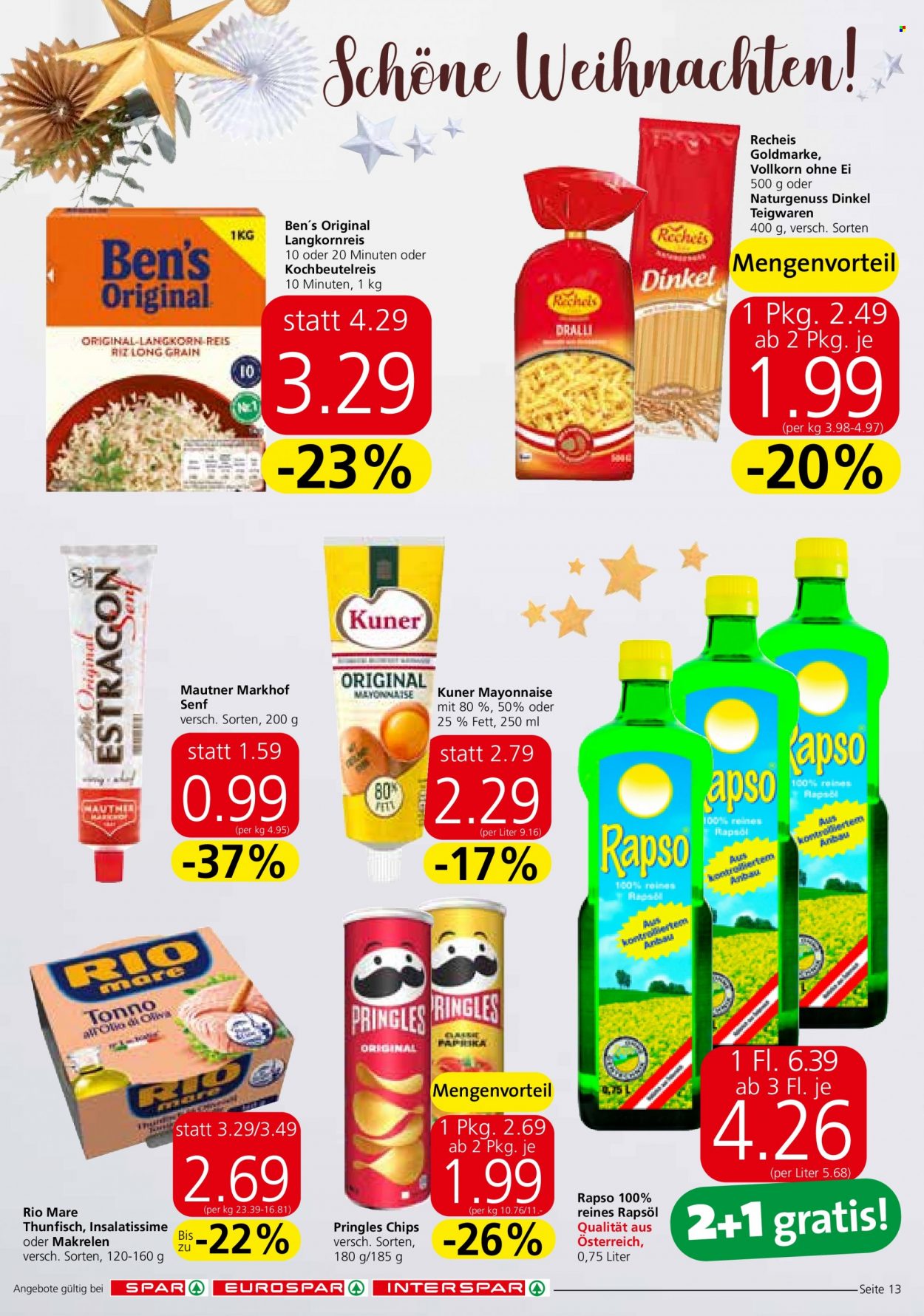 Angebote EUROSPAR - 15.12.2022 - 31.12.2022. Seite 13