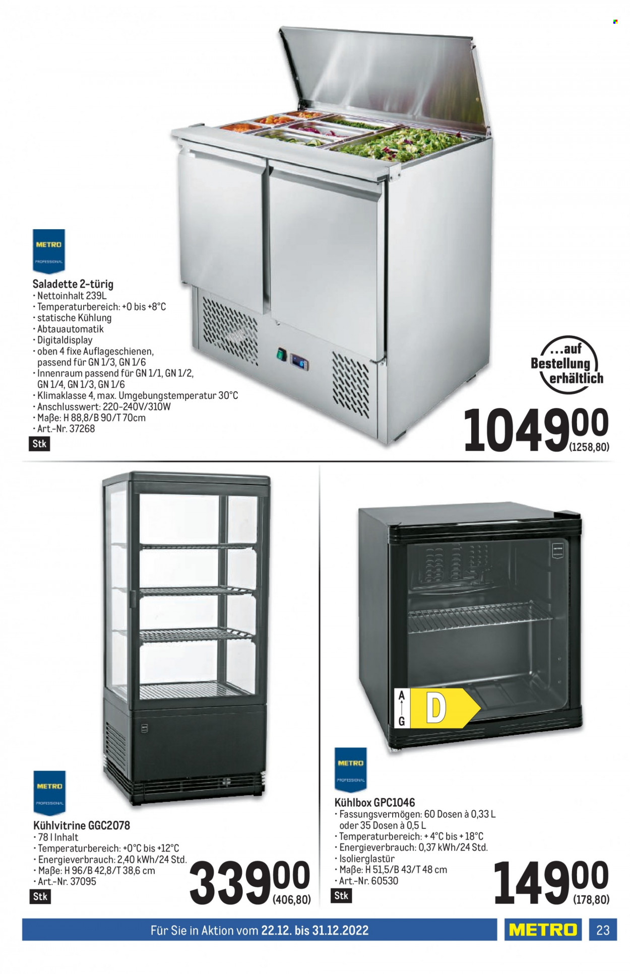 Angebote Metro - 22.12.2022 - 31.12.2022. Seite 23