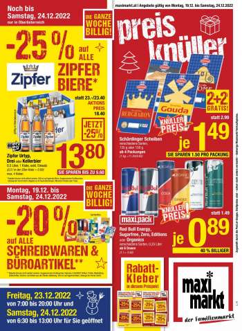 Angebote Maximarkt - 19.12.2022 - 24.12.2022.