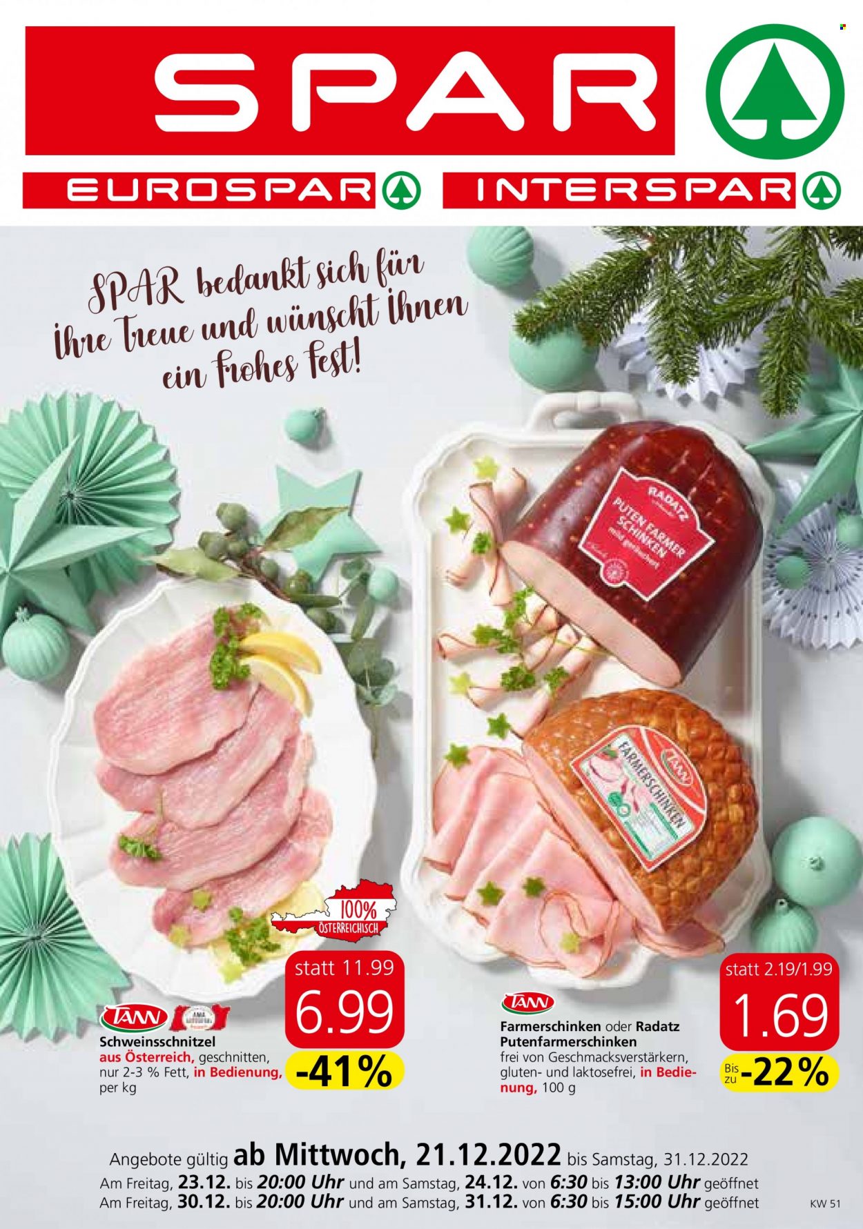 Angebote INTERSPAR - 21.12.2022 - 31.12.2022. Seite 1