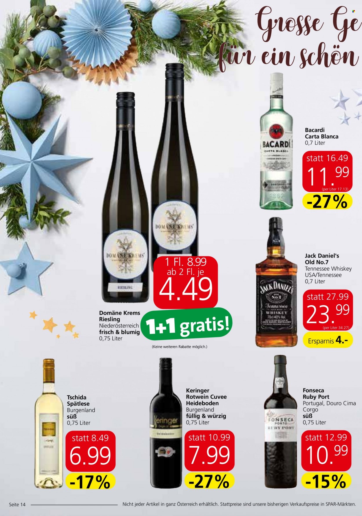Angebote INTERSPAR - 21.12.2022 - 31.12.2022. Seite 14