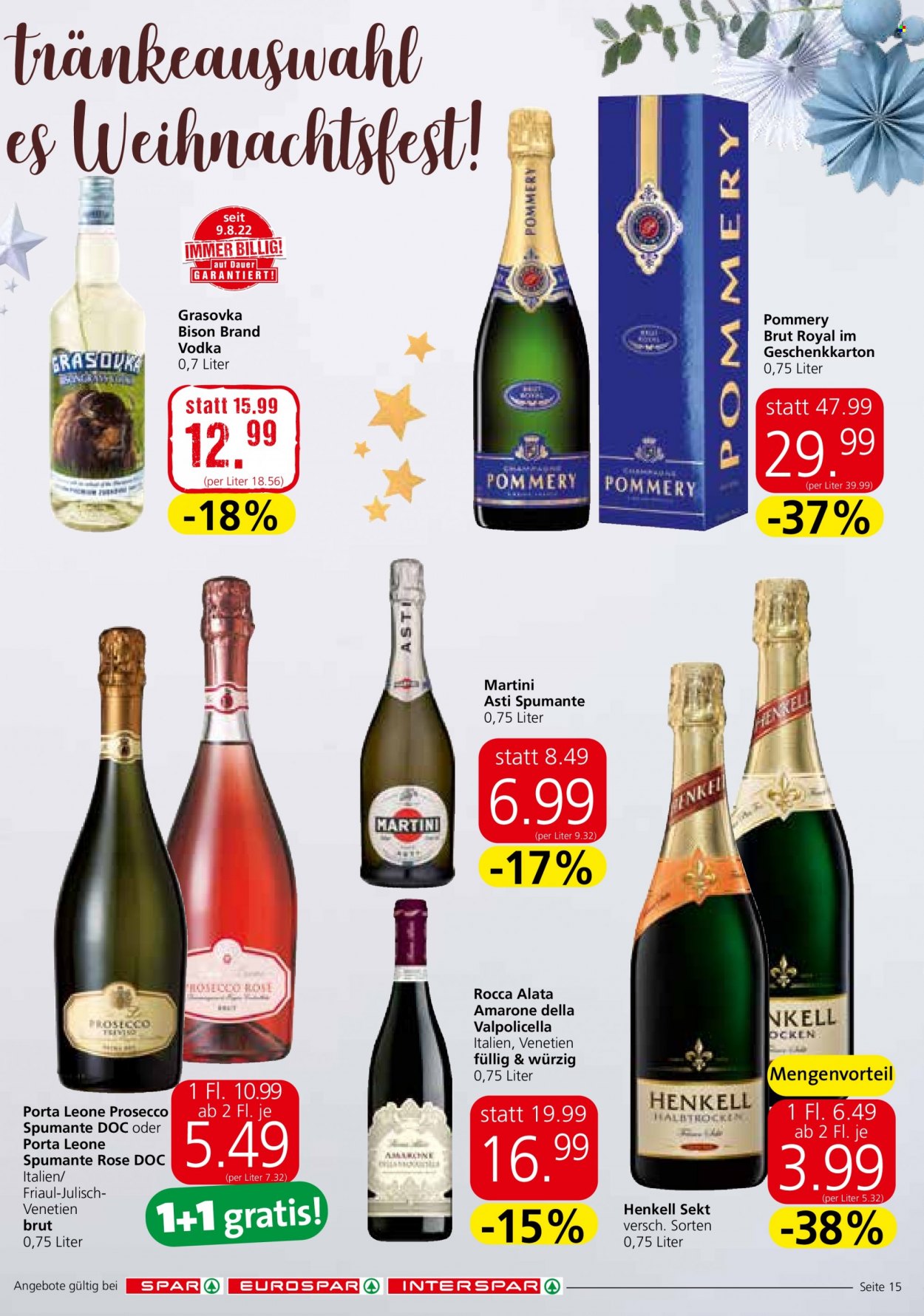 Angebote INTERSPAR - 21.12.2022 - 31.12.2022. Seite 15