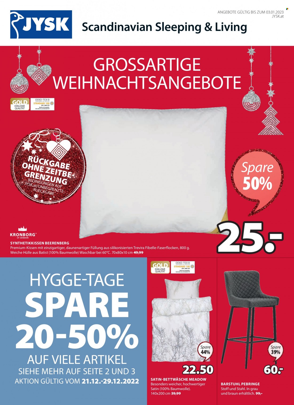 Angebote JYSK - 21.12.2022 - 3.1.2023. Seite 1